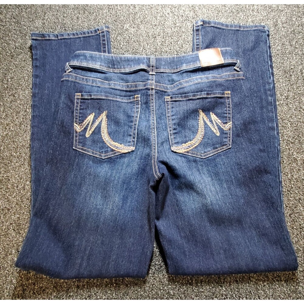 Maurices Jeans Women's 8 Bootcut Dark Wash Denim Midrise Stretch Embroidery